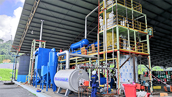 waste pyrolysis oil recycling to diesel distillation plant