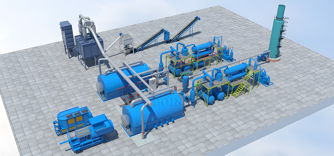 Batch Type Pyrolysis Plant